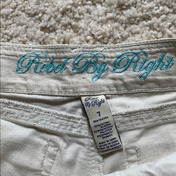 **2/$20** Distressed white jean shorts - Picture 3 of 3